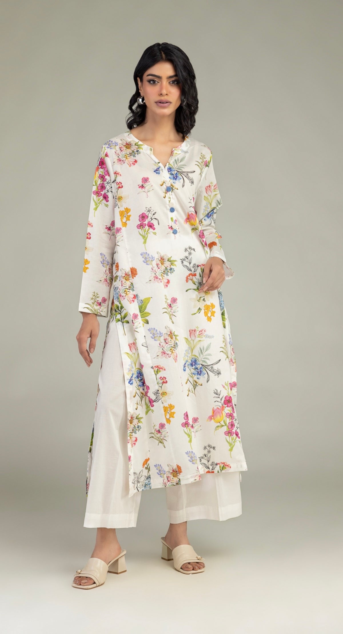Khaadi | Printed | Lawn | 2-Piece | Ready to Wear | White Multi