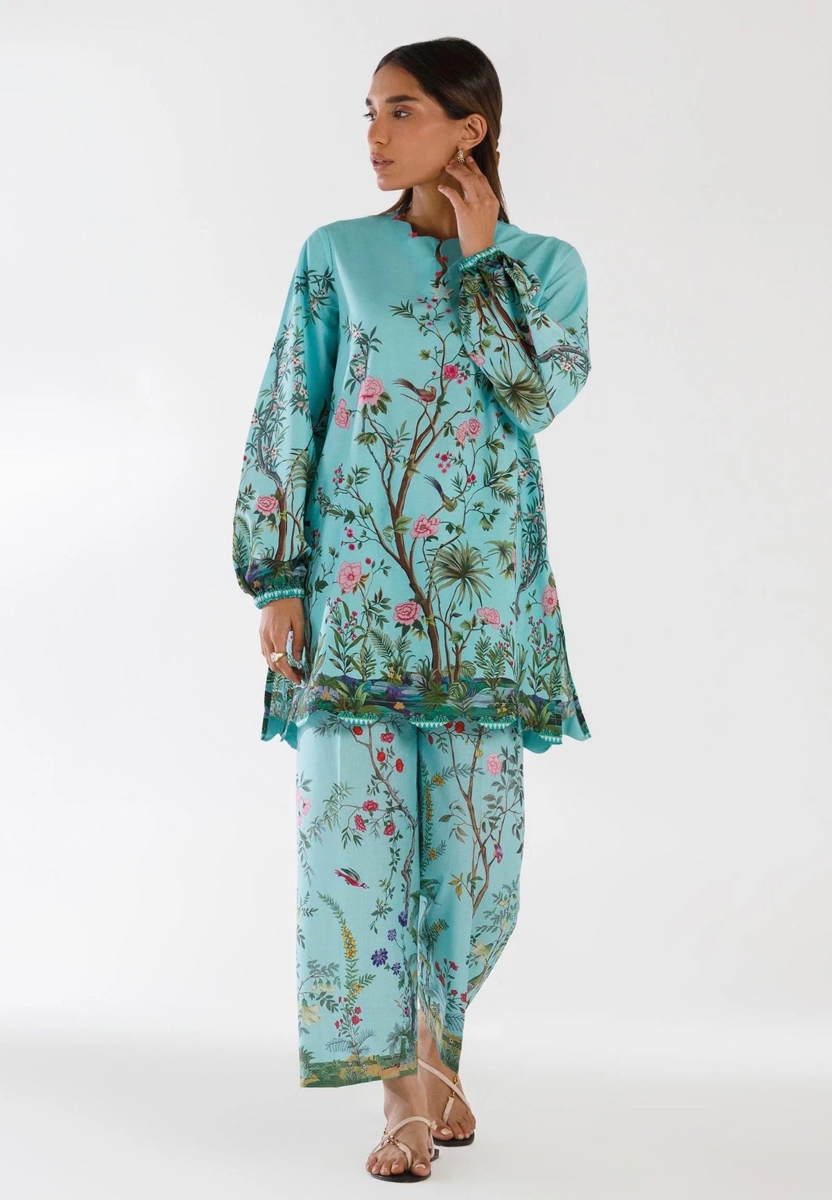 Sana Safinaz | Printed | Lawn | 2-Piece | Ready to Wear | Blue