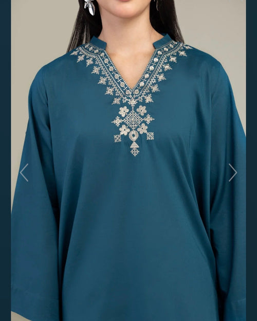 Khaadi | Embroidered | Cambric | 2-Piece | Ready to Wear | Green Lining