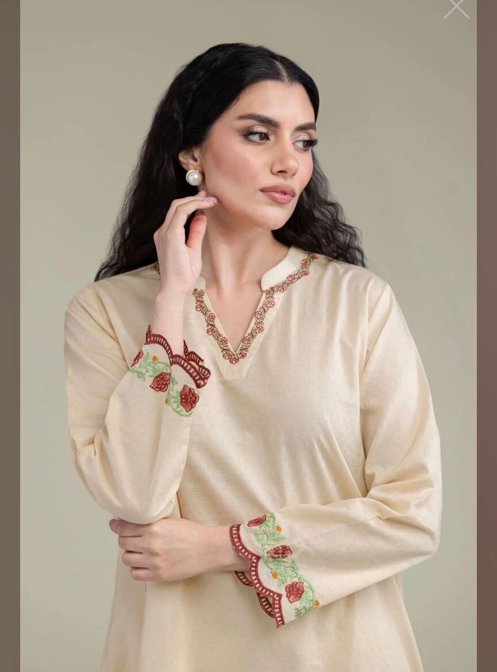 Khaadi | Embroidered | Selftextured Lawn | 2-Piece | Ready to Wear | Skin