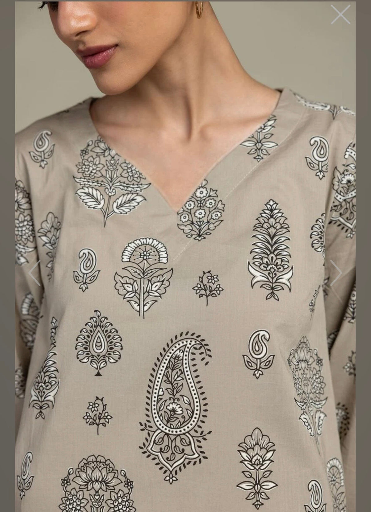 Khaadi | Printed | Lawn | 2-Piece | Ready to Wear | Beige