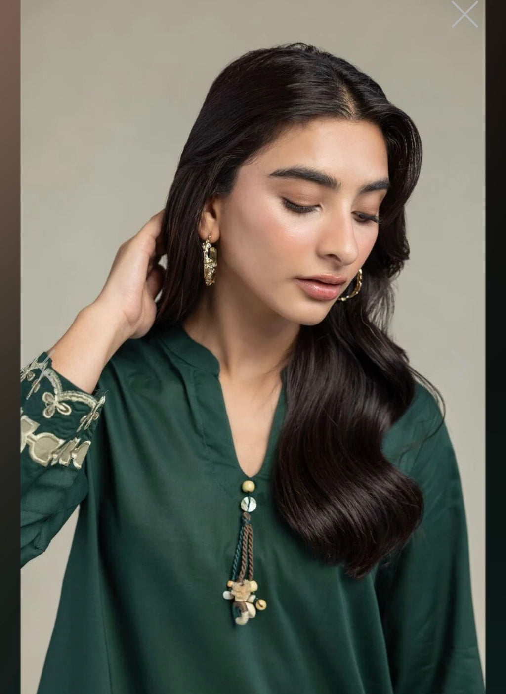 Khaadi | Embroidered | Cambric Lawn | 2-Piece | Ready to Wear | Bottle Green