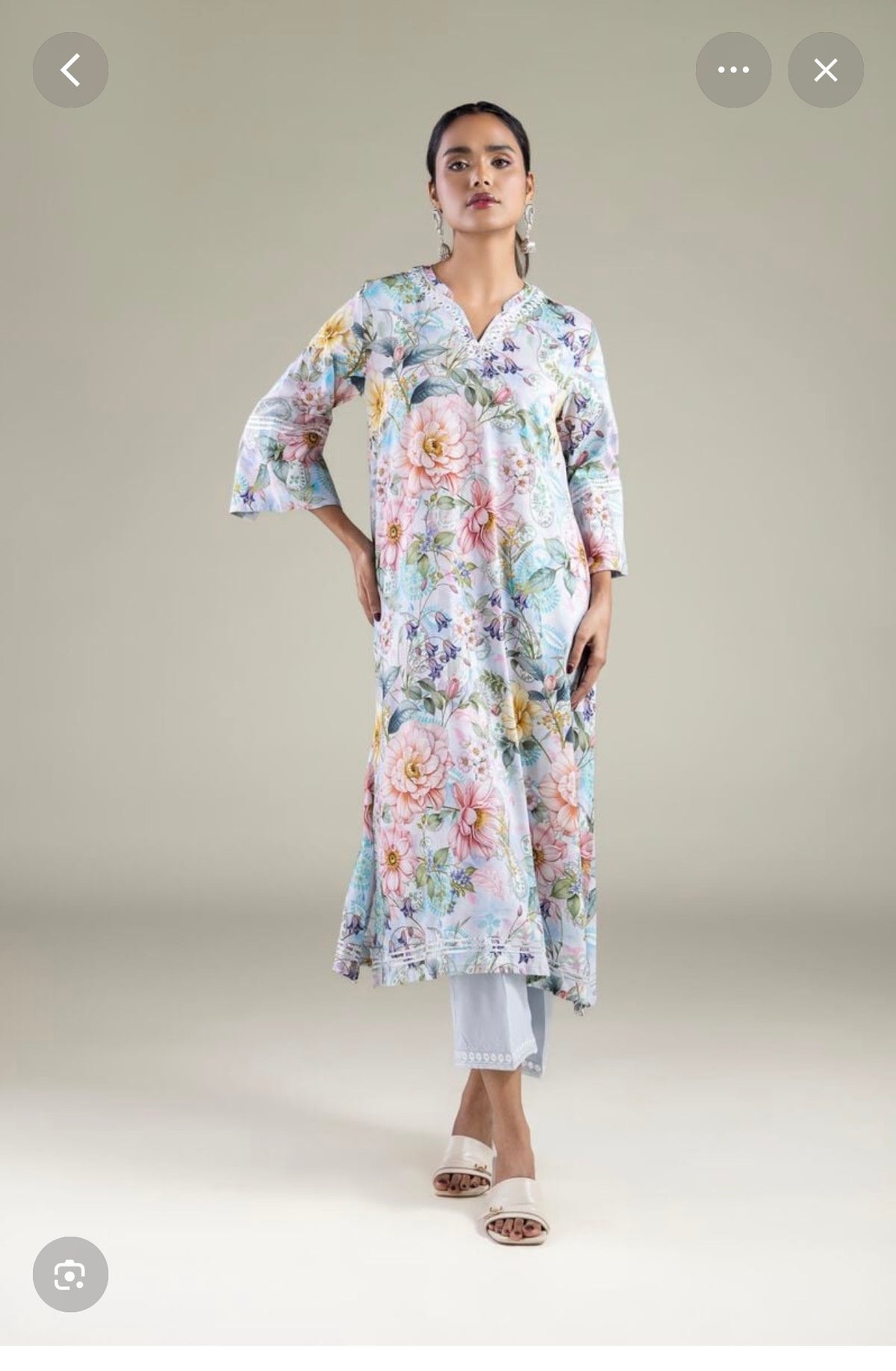 Khaadi | Embroidered | Viscose | 2-Piece | Ready to Wear | Light Grey
