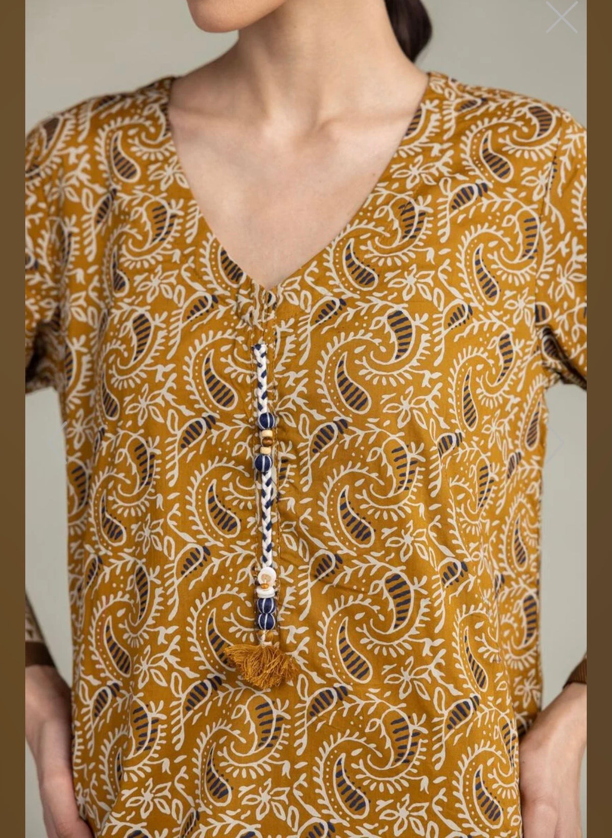 Khaadi | Printed | Lawn | 2-Piece | Ready to Wear | Mustard Brown