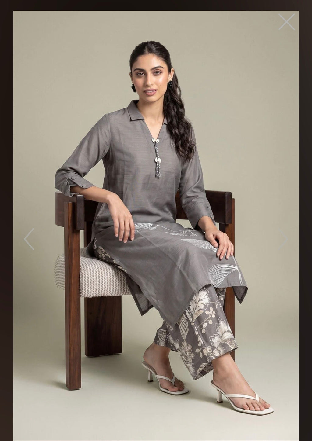 Khaadi | Embroidered | Khaddar | 2-Piece | Ready to Wear | Grey White