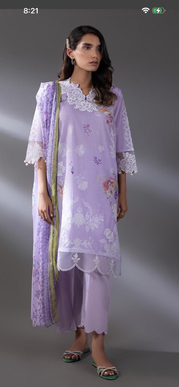 Sana Safinaz | Embroidered | Lawn | 2-Piece | Ready to Wear | Lilac