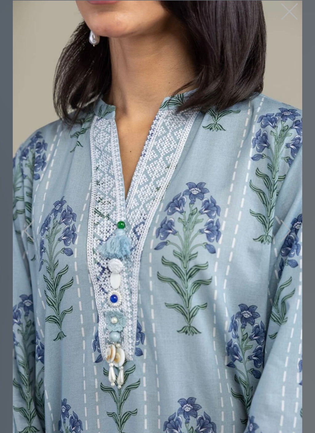Khaadi | Embroidered | Lawn | 2-Piece | Ready to Wear | Sky Blue