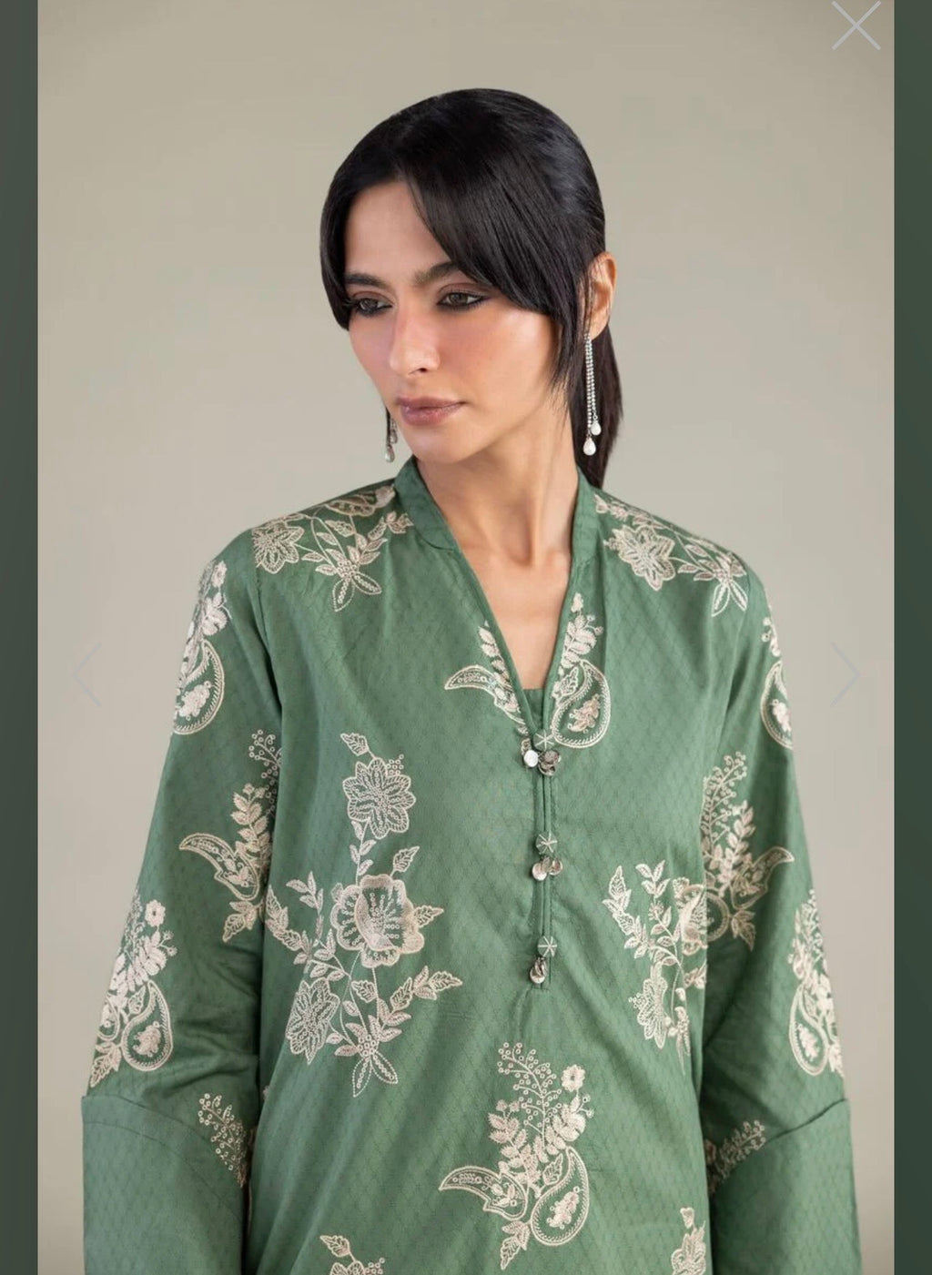 Khaadi | Embroidered | Cambric Lawn | 2-Piece | Ready to Wear | Green
