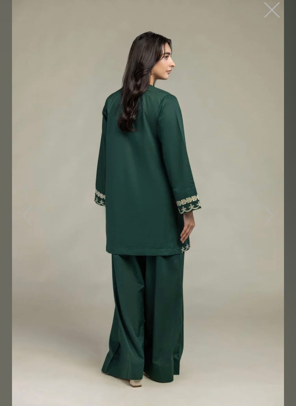 Khaadi | Embroidered | Cambric Lawn | 2-Piece | Ready to Wear | Bottle Green