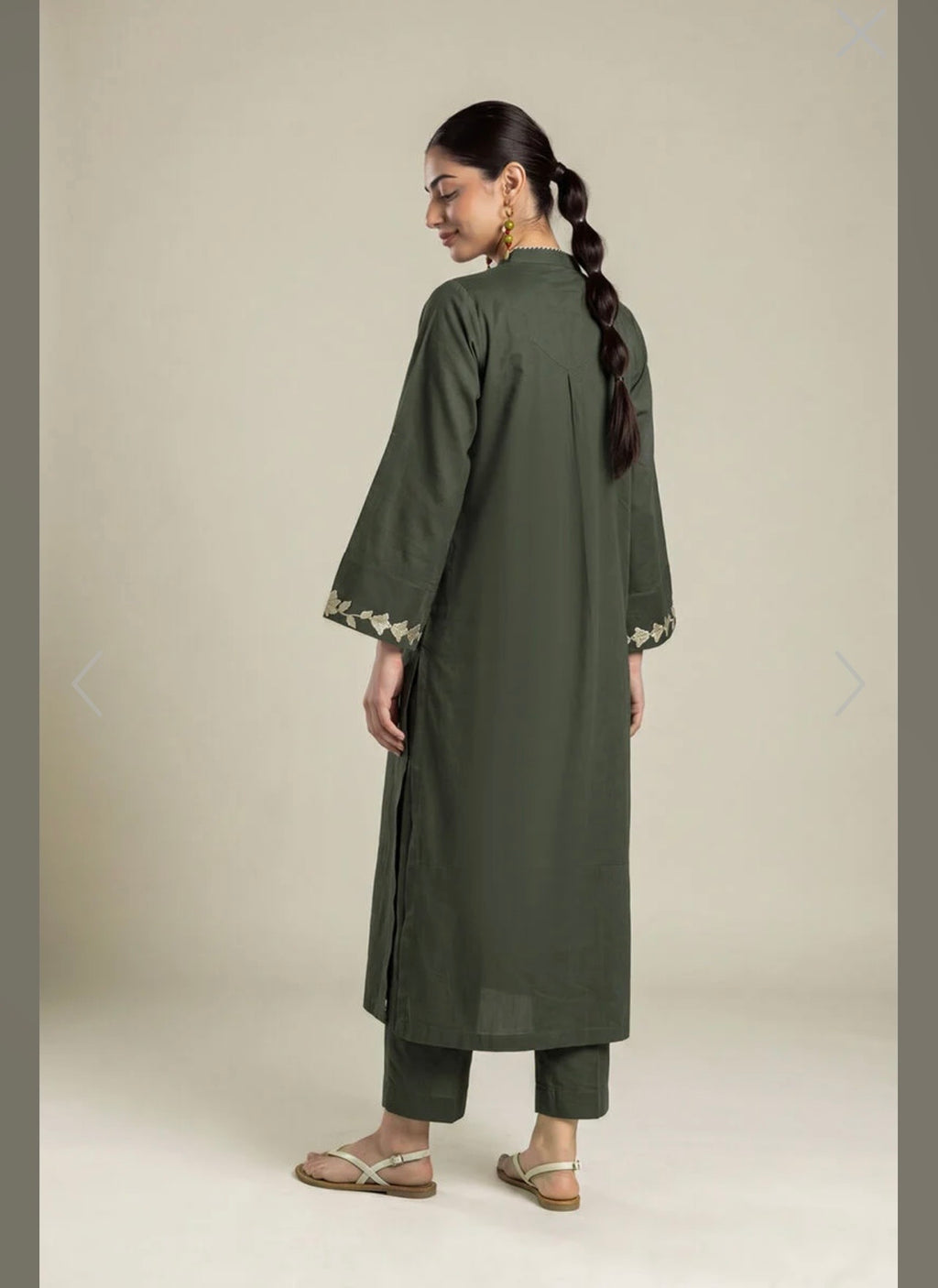 Khaadi | Embroidered | Textured Cotton | 2-Piece | Ready to Wear | Bottle Green