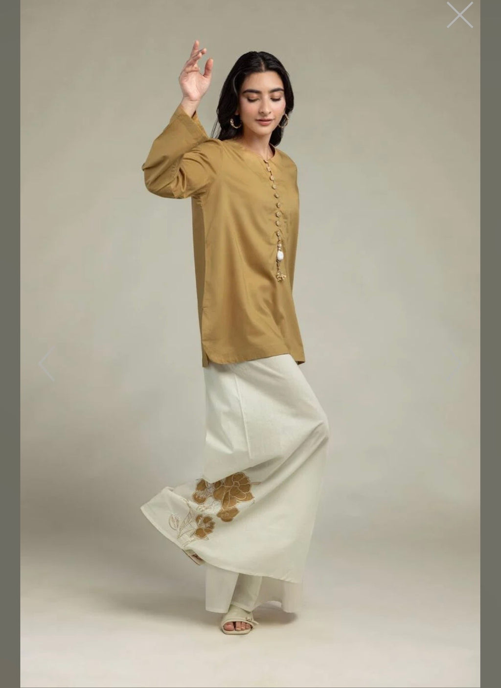 Khaadi | Embroidered | Cambric Lawn | 2-Piece | Ready to Wear | Mustard