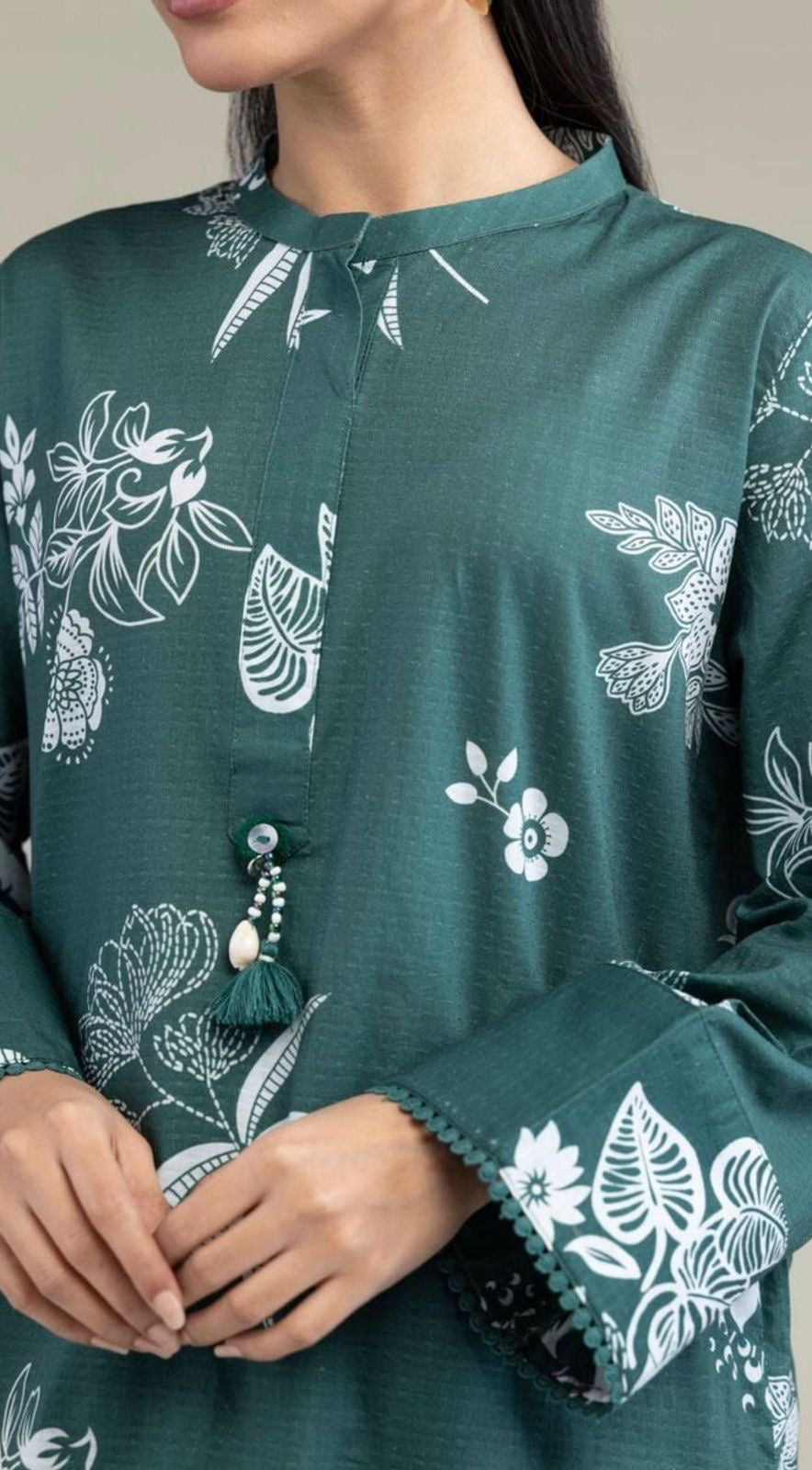 Khaadi | Printed | Selftextured lawn | 2-Piece | Ready to Wear | Green