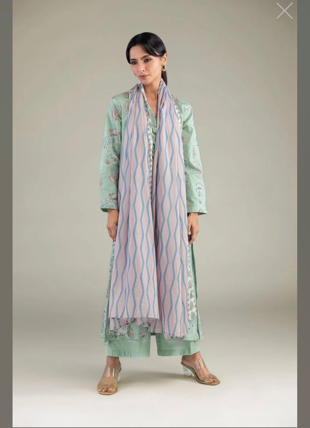 Khaadi | Printed | Lawn | Dupatta | Mint Pink