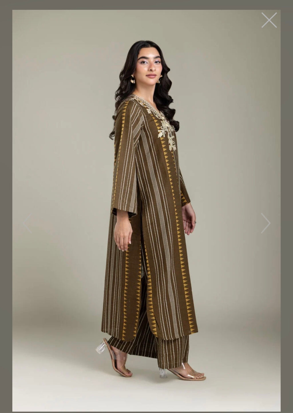 Khaadi | Embroidered | Khaddar | 2-Piece | Ready to Wear | Brown Lining