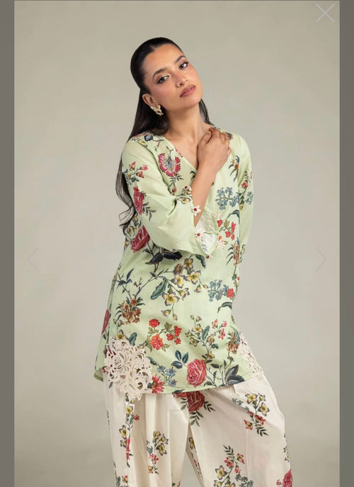 Khaadi | Embroidered | Cambric | 2-Piece | Ready to Wear | Mint