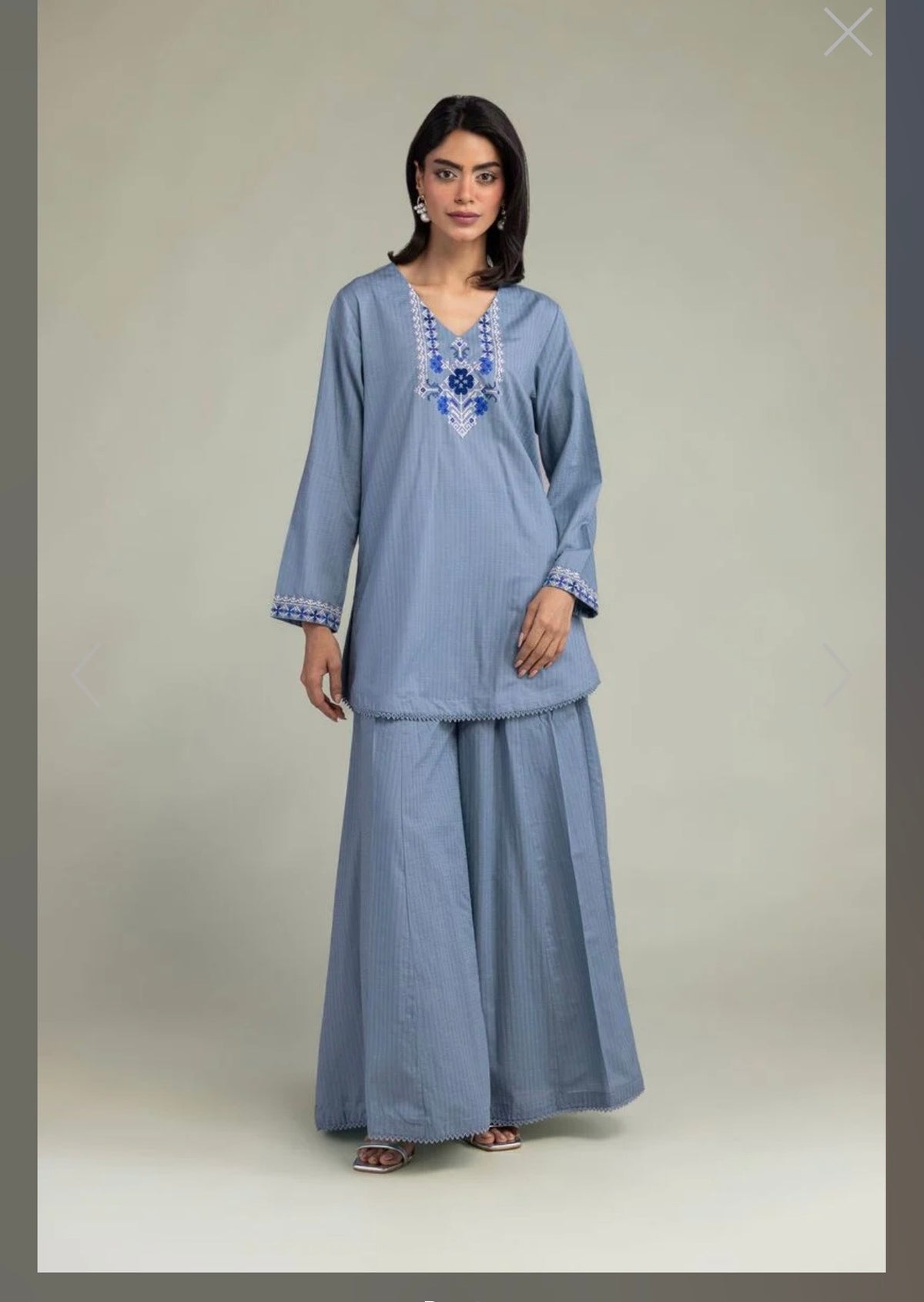 Khaadi | Embroidered | Cambric Lawn | 2-Piece | Ready to Wear | Ice Blue