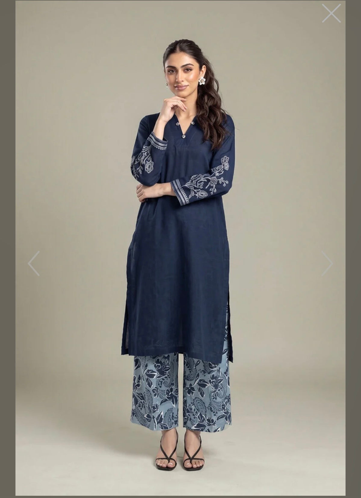 Khaadi | Embroidered | Khaddar | 2-Piece | Ready to Wear | Dark Blue