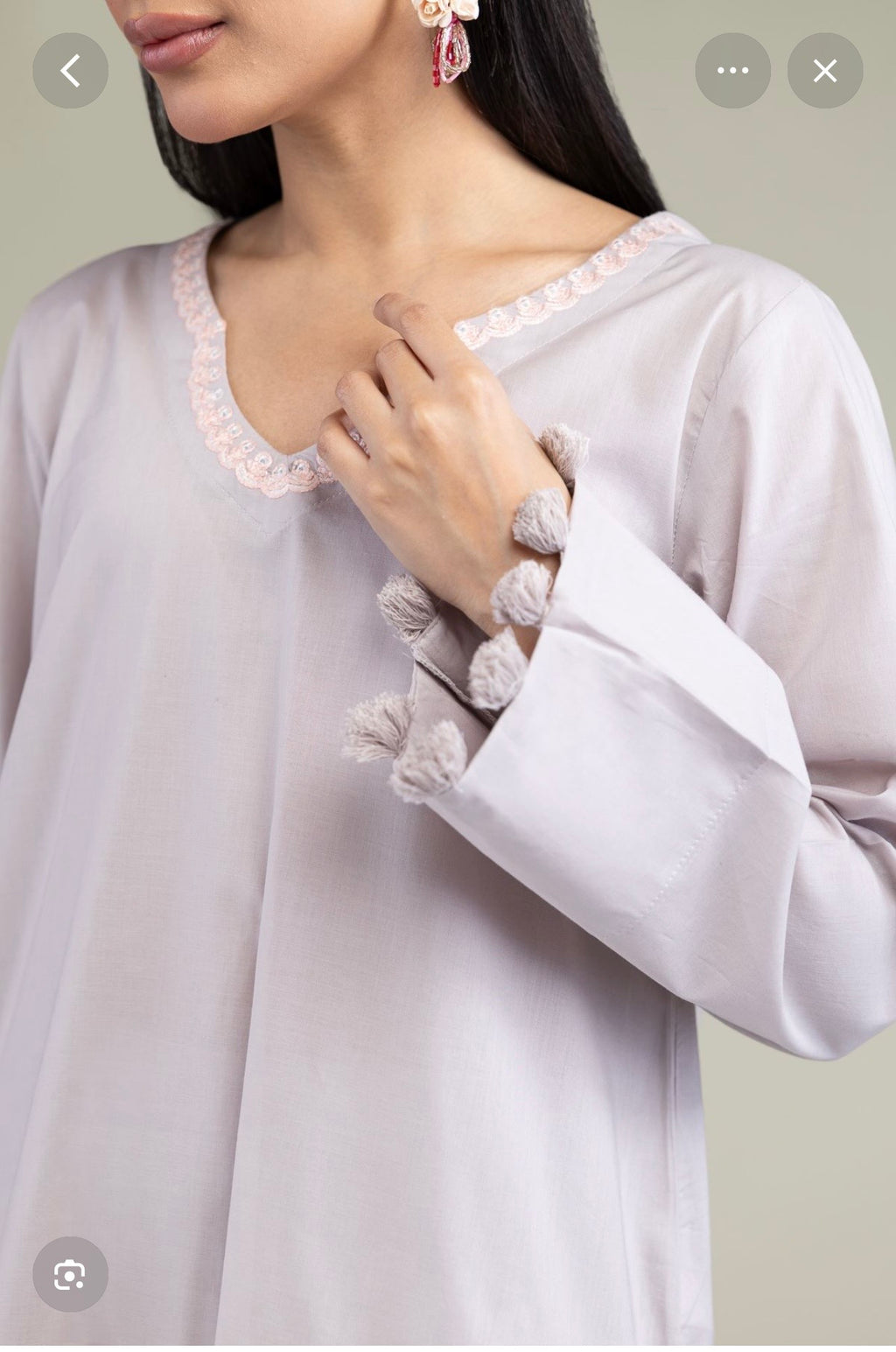 Khaadi | Embroidered | Lawn | 2-Piece | Ready to Wear | Lilac Grey