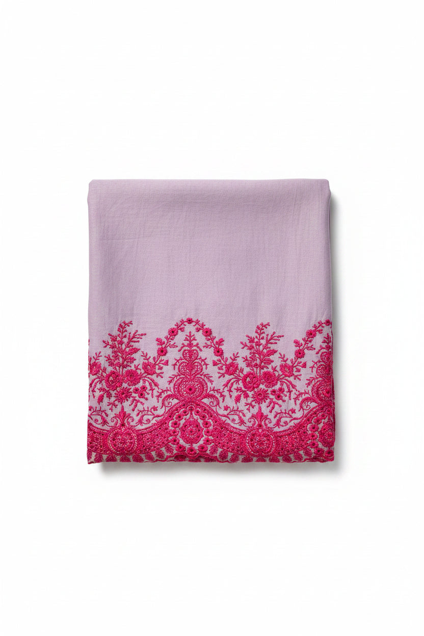 Khaadi | Embroidered | Lawn | Dupatta | Lilac Pink