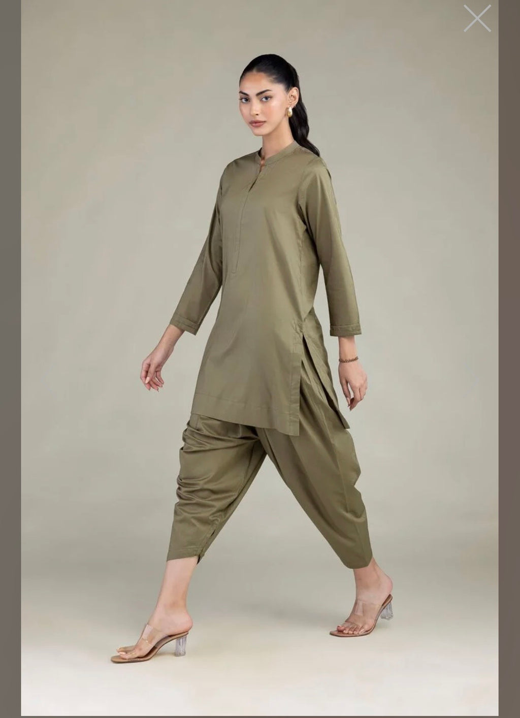 Khaadi | Basic | Cotton Viscose | 2-Piece | Ready to Wear | Olive Green