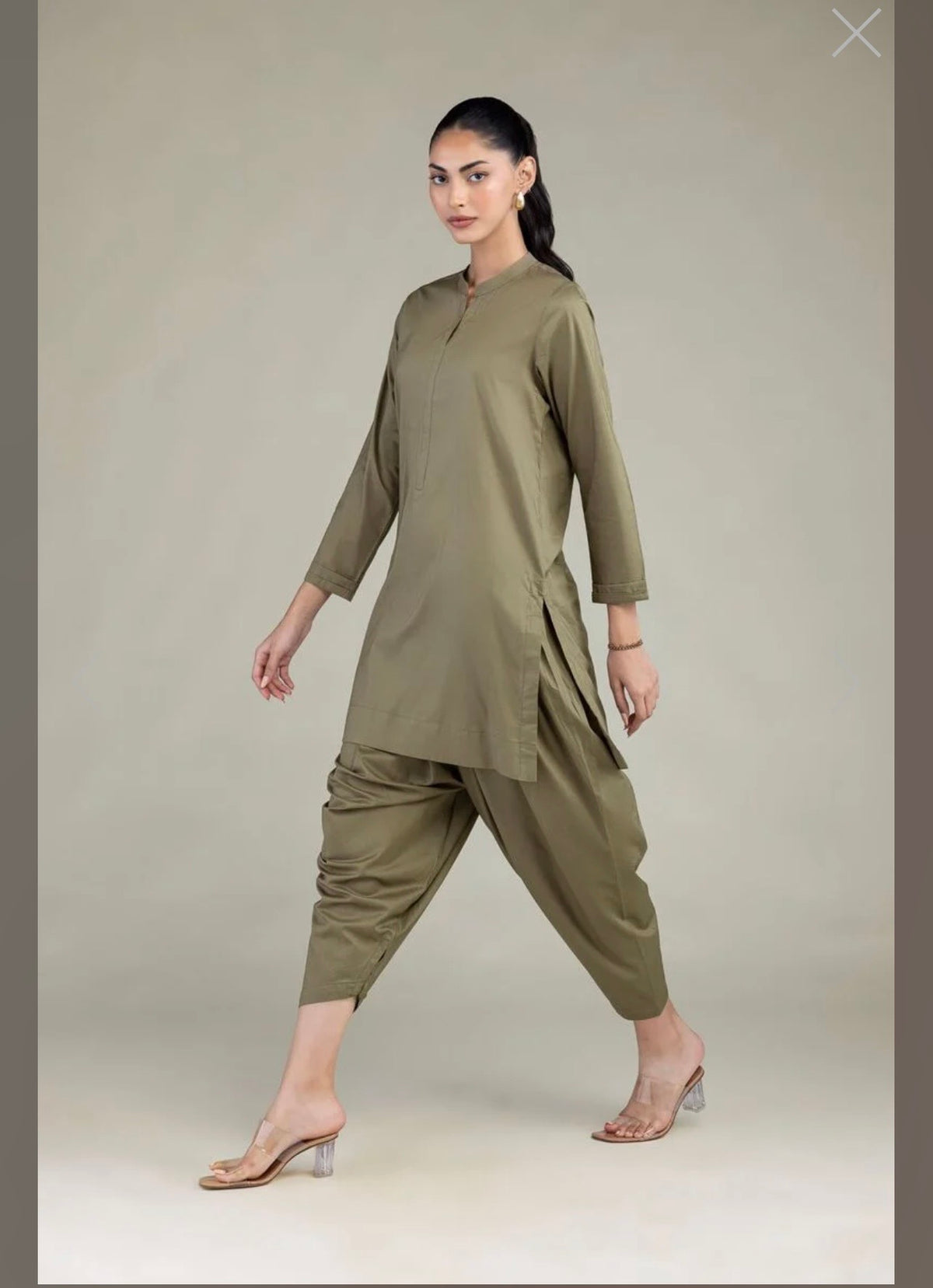Khaadi | Basic | Cotton Viscose | 2-Piece | Ready to Wear | Olive Green