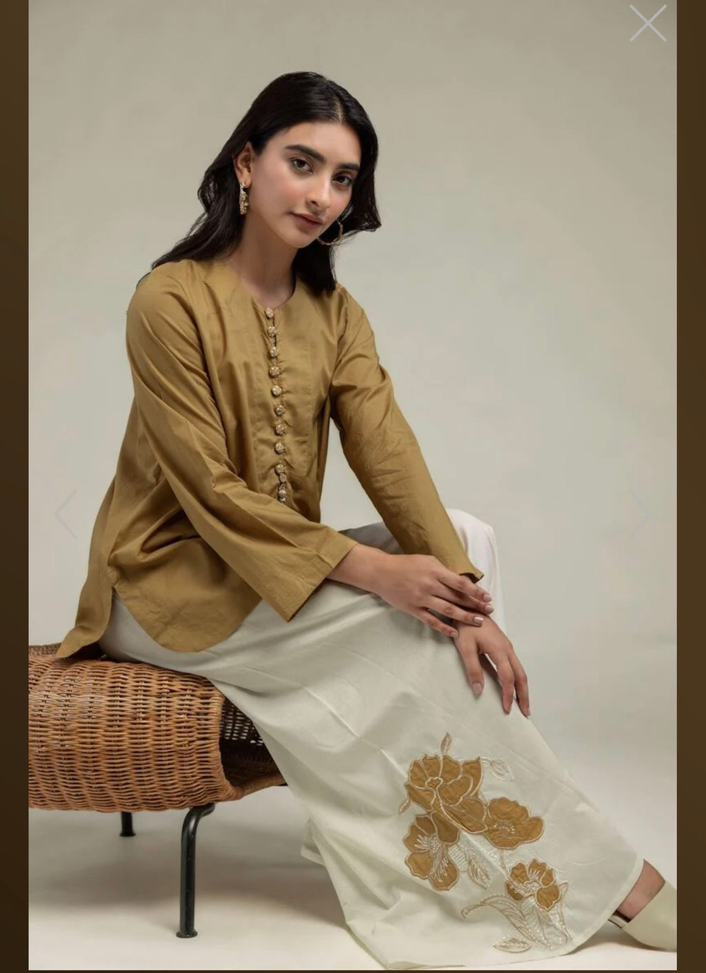 Khaadi | Embroidered | Cambric Lawn | 2-Piece | Ready to Wear | Mustard