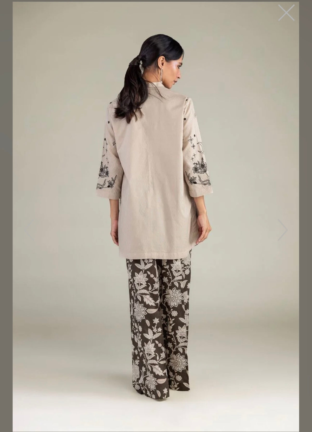 Khaadi | Embroidered | Cambric Lawn | 3-Piece | Ready to Wear | Beige Brown