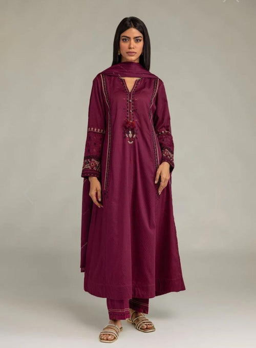 Khaadi | Embroidered | Dobby Cotton | 3-Piece | Ready to Wear | Murgenda