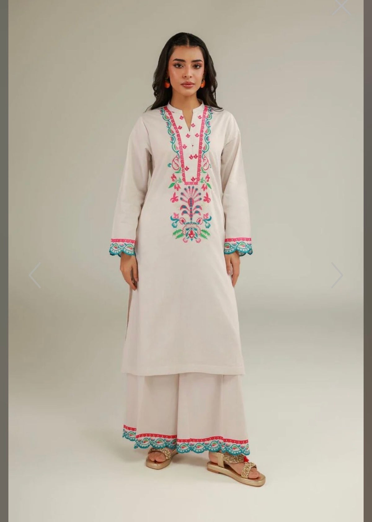 Khaadi | Embroidered | Selftextured Lawn | 2-Piece | Ready to Wear | White