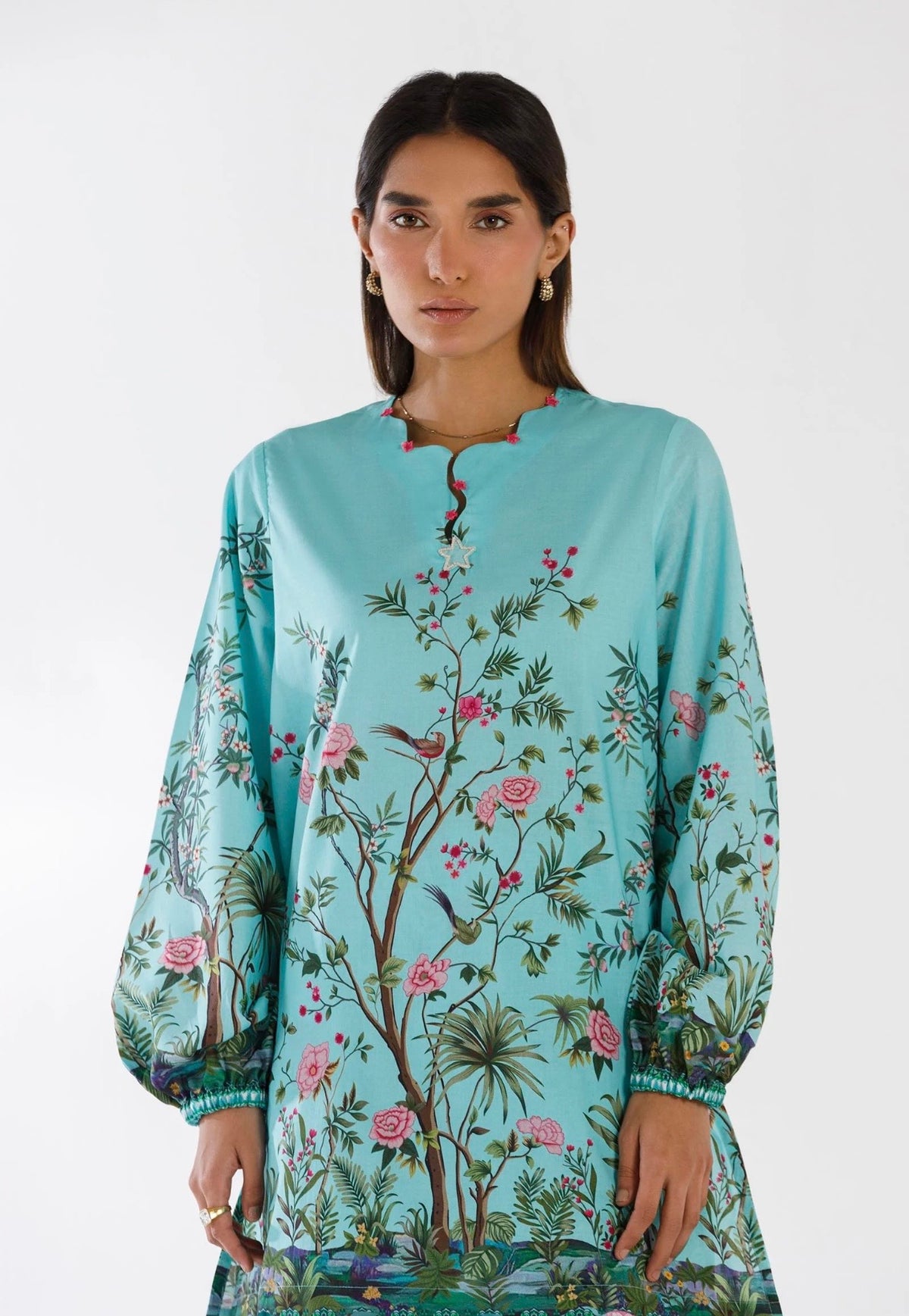 Sana Safinaz | Printed | Lawn | 2-Piece | Ready to Wear | Blue
