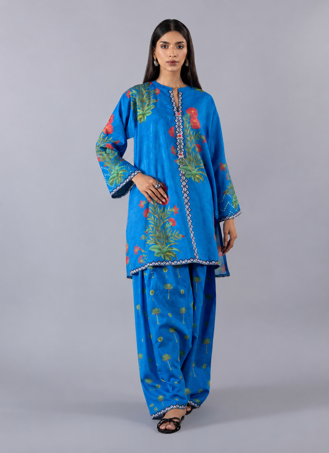 Sana Safinaz | Printed | Viscose Jacquard | 2-Piece | Ready to Wear | Blue