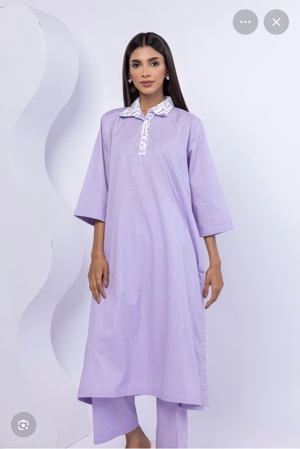 Khaadi | Basic Brochia | Cambric Lawn | 2-Piece | Ready to Wear | Lilac