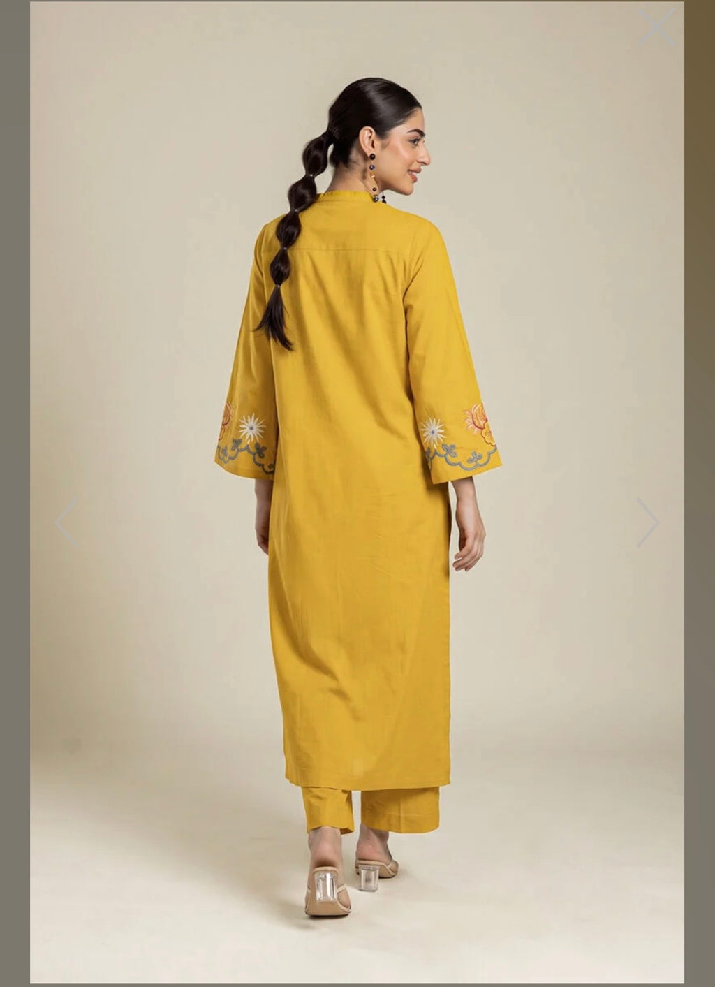 Khaadi | Embroidered | Textured Cotton | 2-Piece | Ready to Wear | Yellow