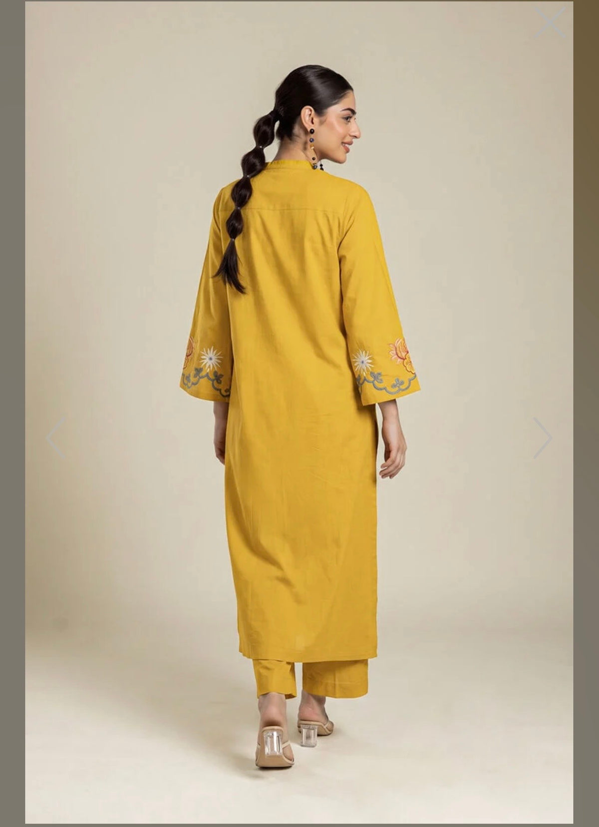 Khaadi | Embroidered | Textured Cotton | 2-Piece | Ready to Wear | Yellow