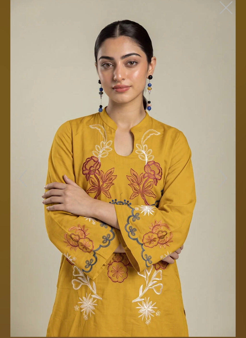 Khaadi | Embroidered | Textured Cotton | 2-Piece | Ready to Wear | Yellow