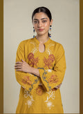 Khaadi | Embroidered | Textured Cotton | 2-Piece | Ready to Wear | Yellow