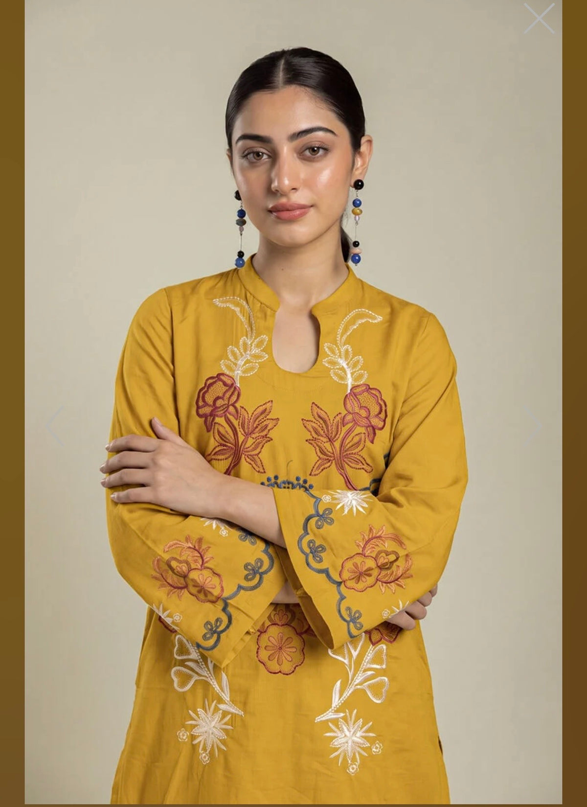 Khaadi | Embroidered | Textured Cotton | 2-Piece | Ready to Wear | Yellow