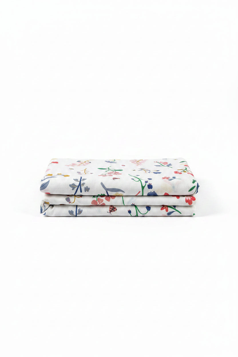 Sapphire Cotton King Size Bed Sheet- Off White Multi