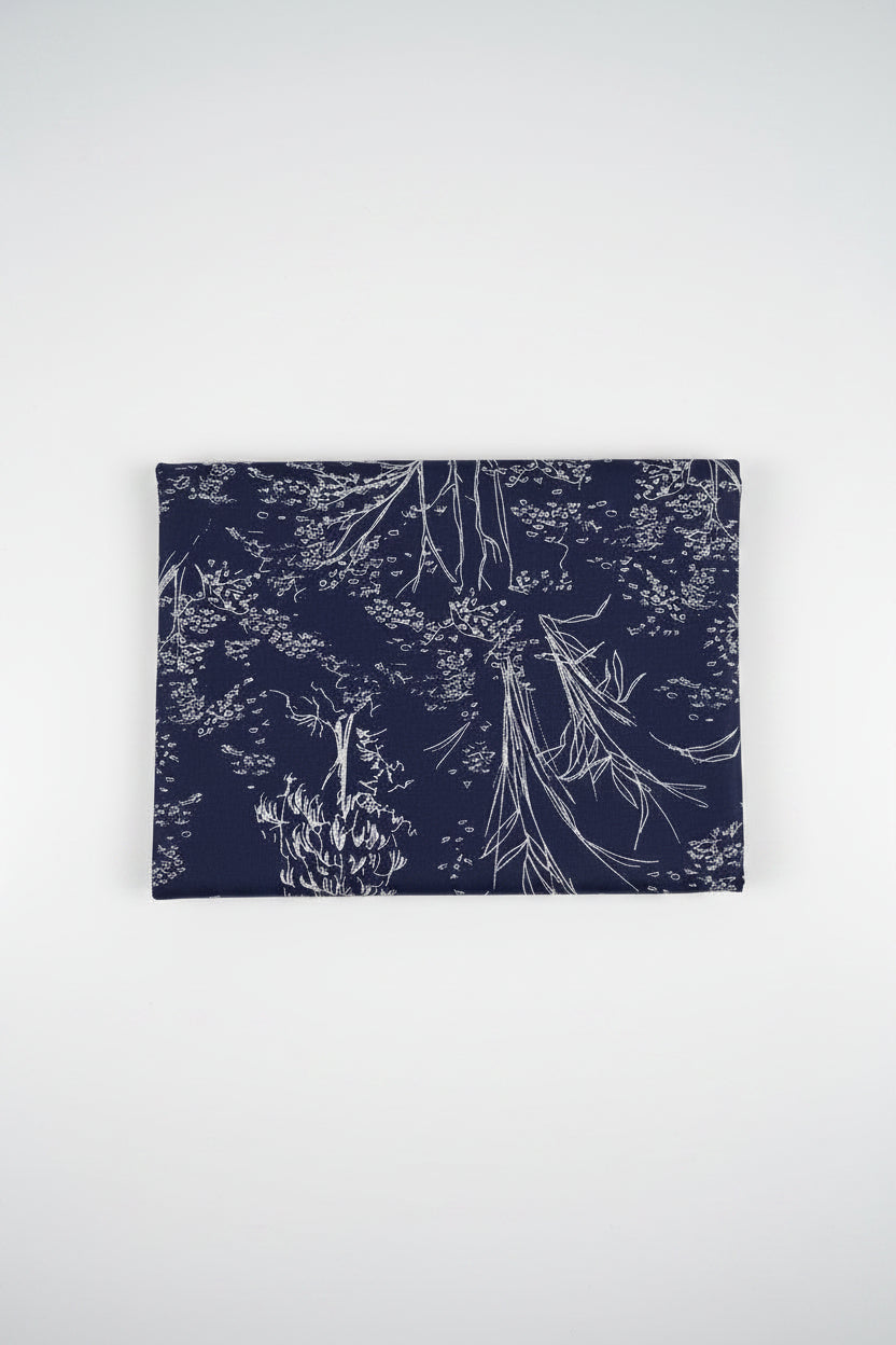 Sapphire King Size Cotton Bed Sheet- Navy Blue