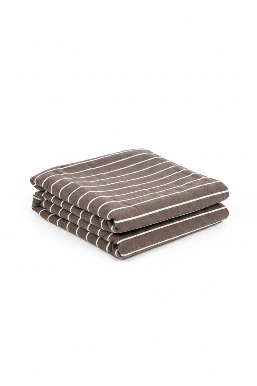Sapphire King Size Fleece Bed Sheet- Brown Lining
