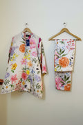 Sana Safinaz | Printed | Silk | 3-Piece | Ready to Wear | White Floral