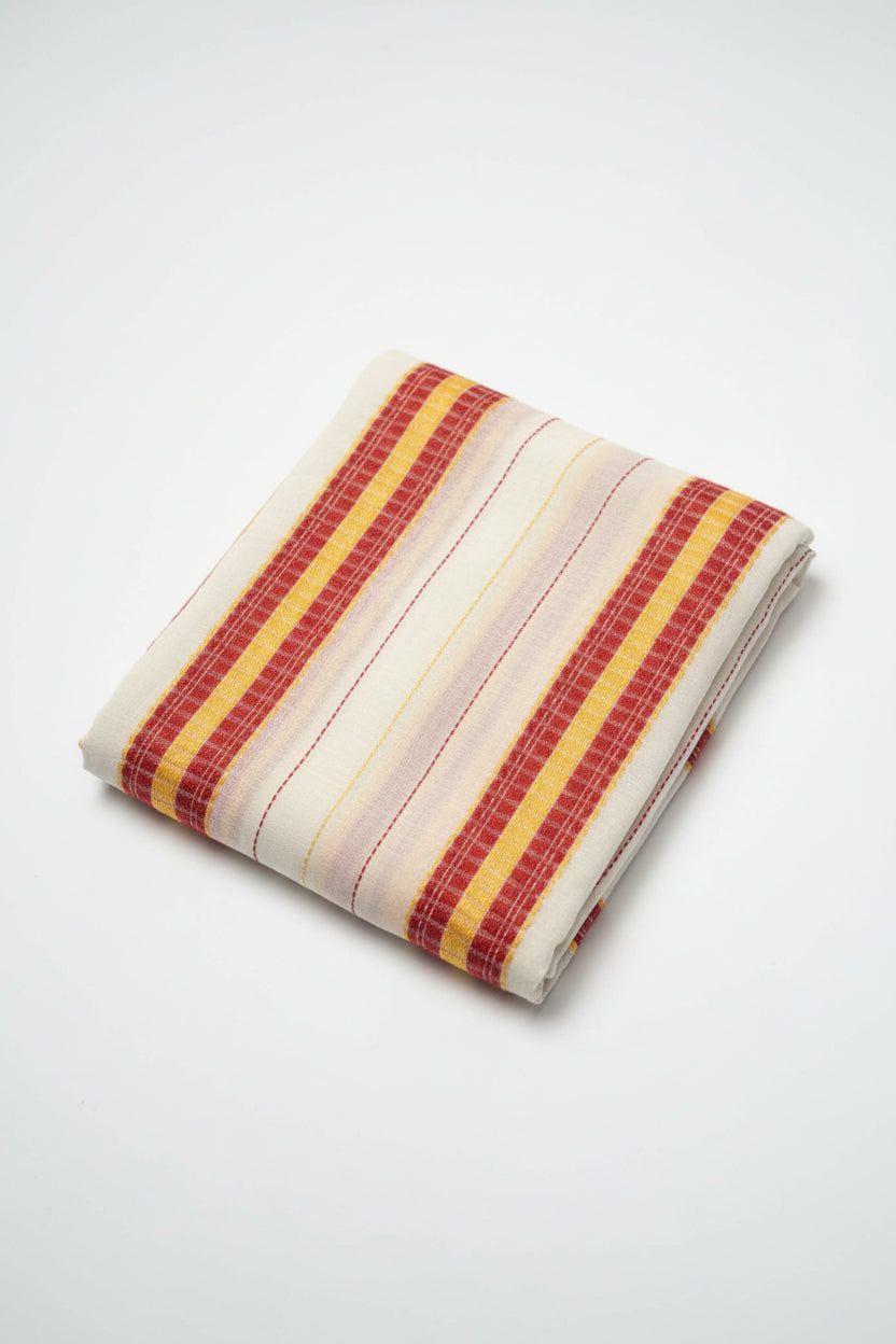 Generation Hand Woven Dupatta- White Red