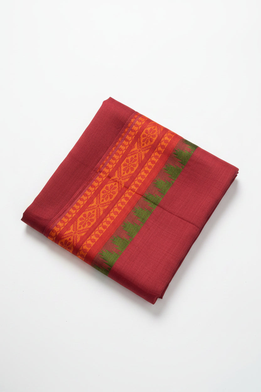 Generation Hand Woven Dupatta- Maroon
