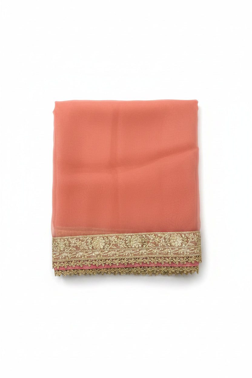 Sanasafinaz Luxury Dupatta- Pink