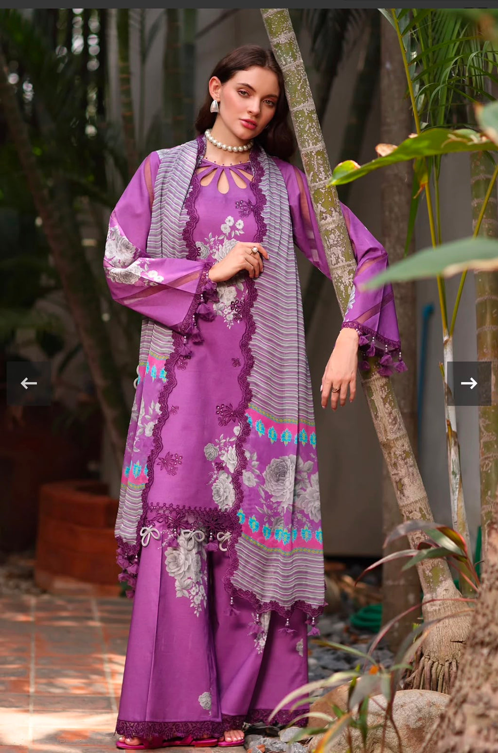 Charizma | Embroidered | Lawn | 3-Piece | Ready to Wear | Purple