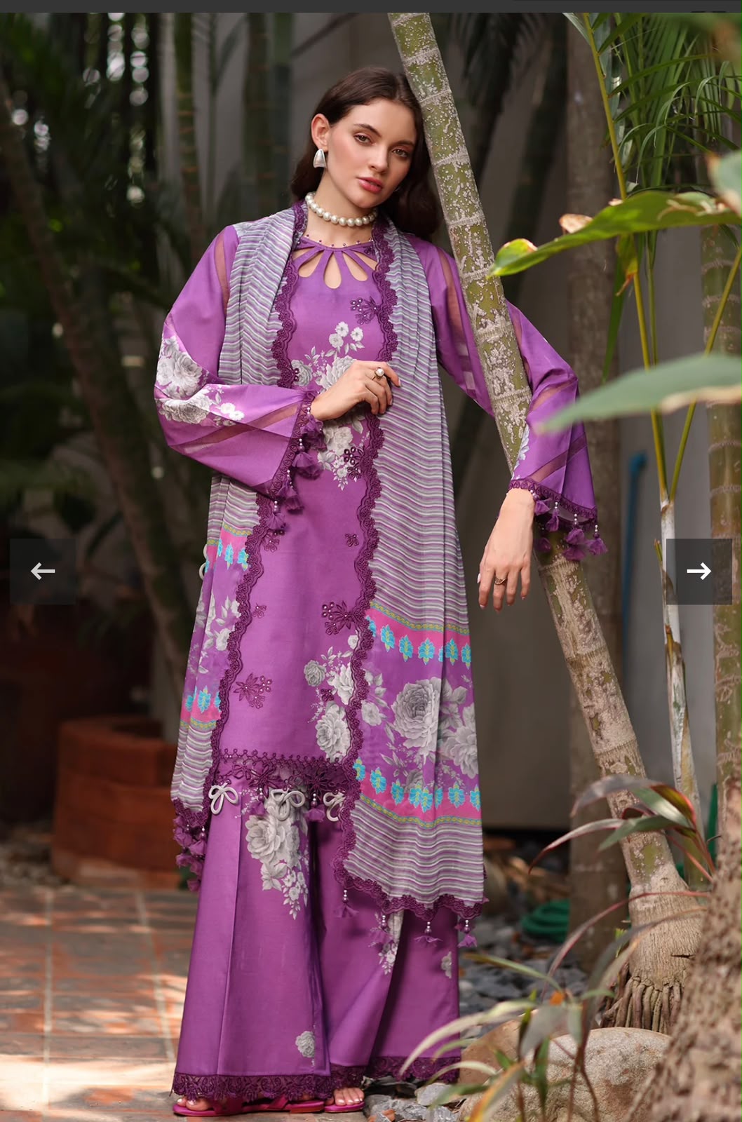 Charizma | Embroidered | Lawn | 3-Piece | Ready to Wear | Purple