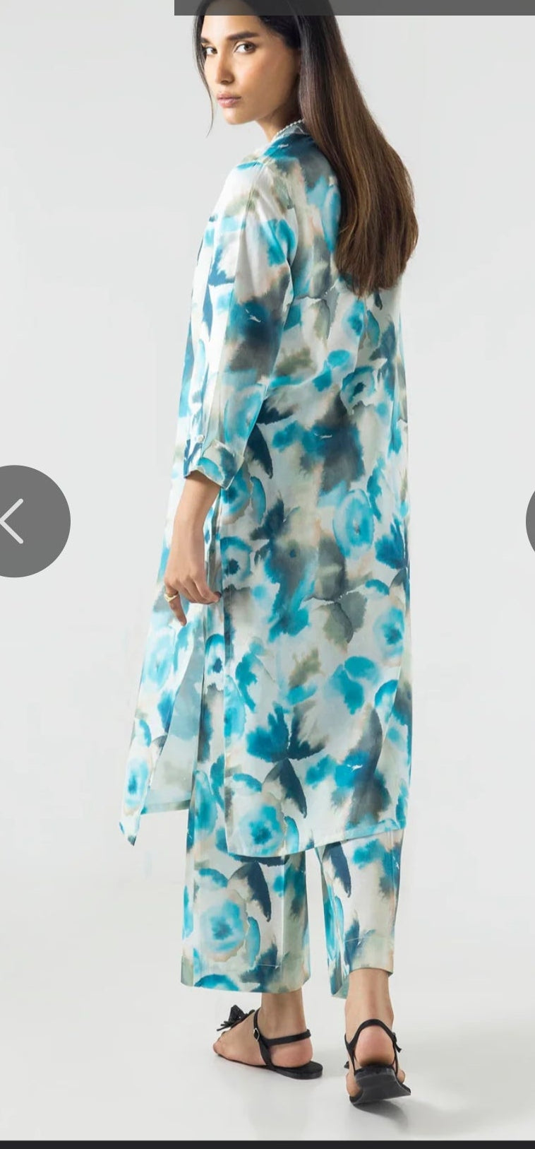 SanaSafinaz Tie & Dye-Aqua