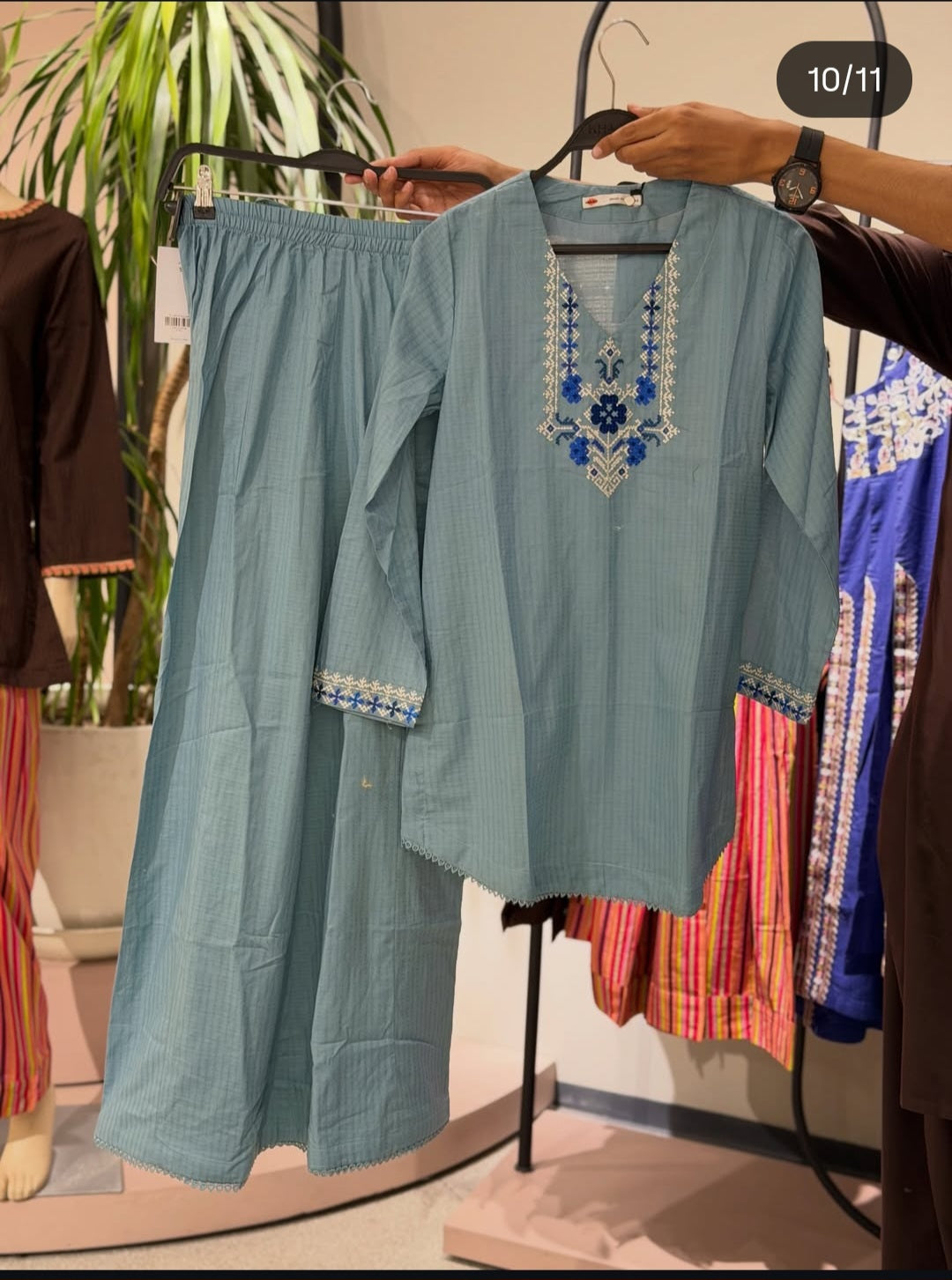 Khaadi | Embroidered | Cambric Lawn | 2-Piece | Ready to Wear | Ice Blue