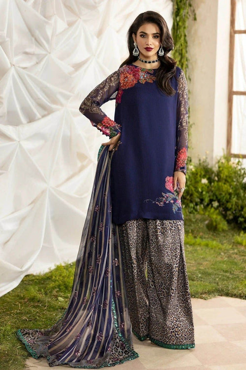 Charizma | Embellished | Chiffon | 3-Piece | Ready to Wear | Blue - Shopping Haul