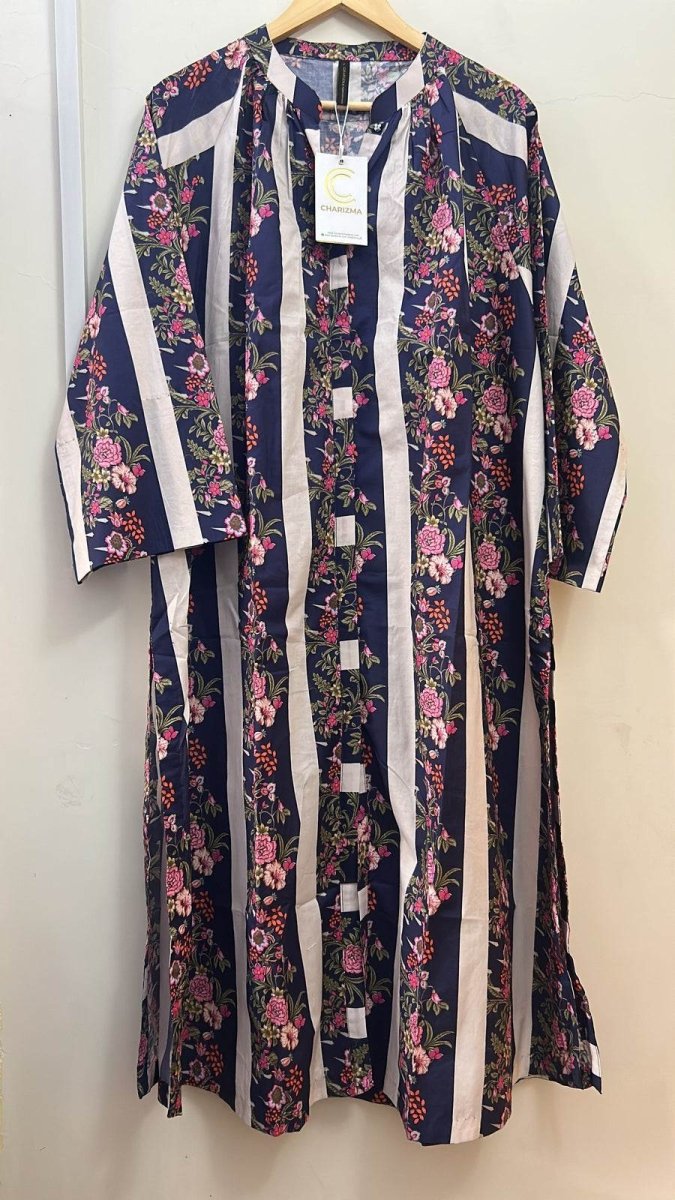 Charizma | Embroidered | Lawn | 2-Piece | Ready to Wear | Blue - Shopping Haul